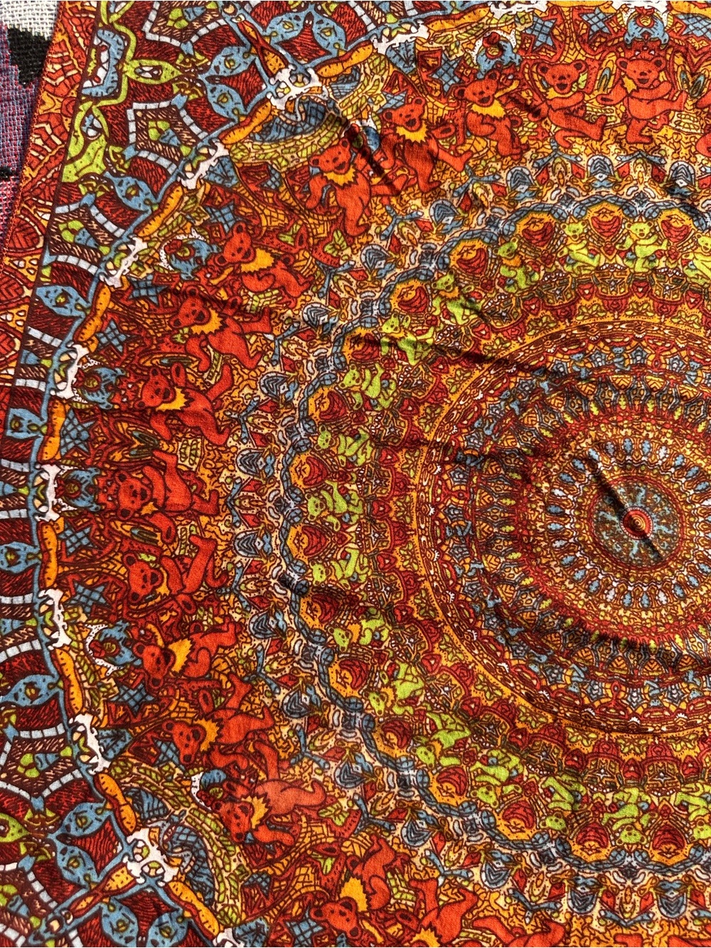 Grateful Dead Vibrating Bears Bandana 22x22 - Picture 2 of 4